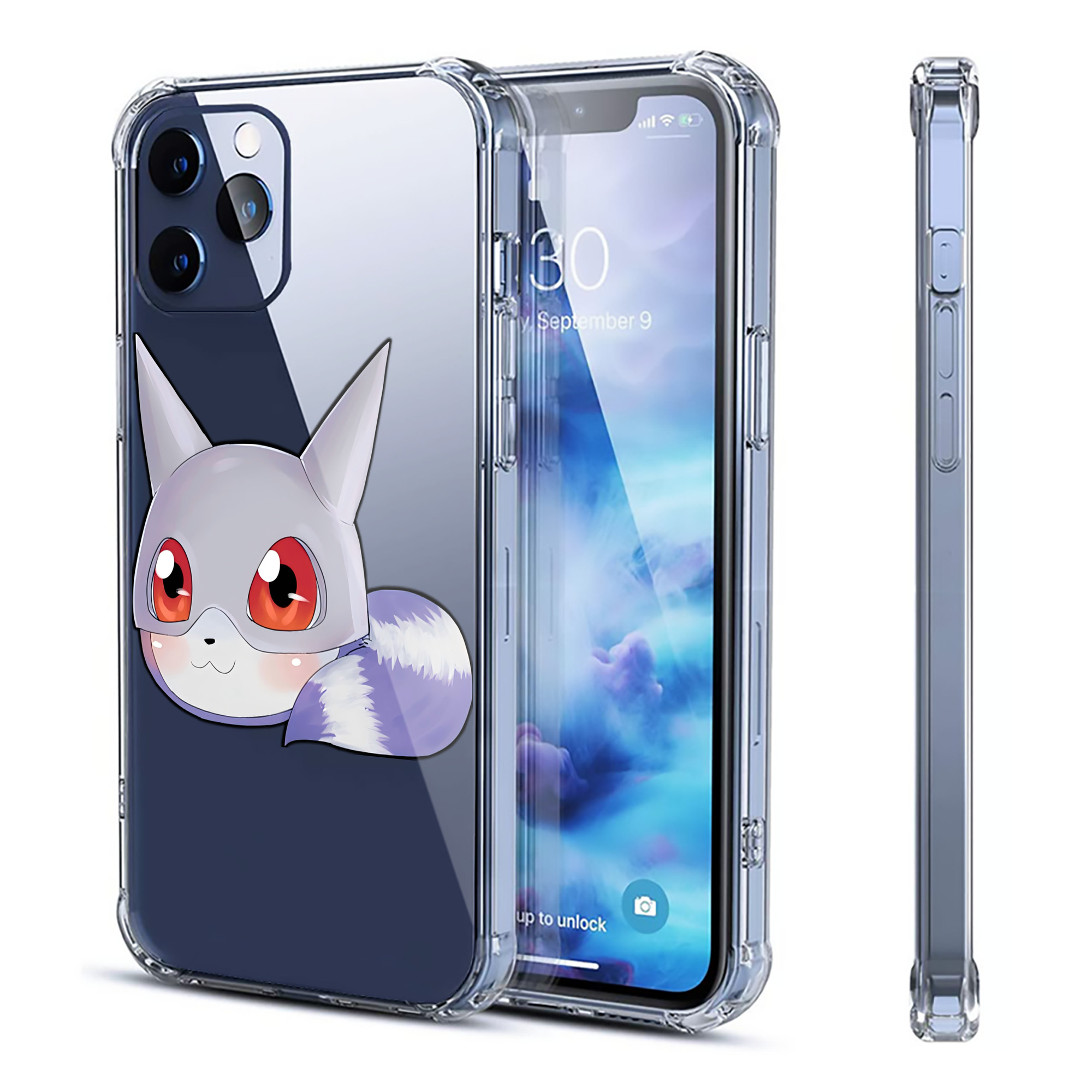 （画像用） Digimon デジタルモンスター/デジモン 【iPhone 12シリーズ対応】透明スマホケース（クリアソフトケース）